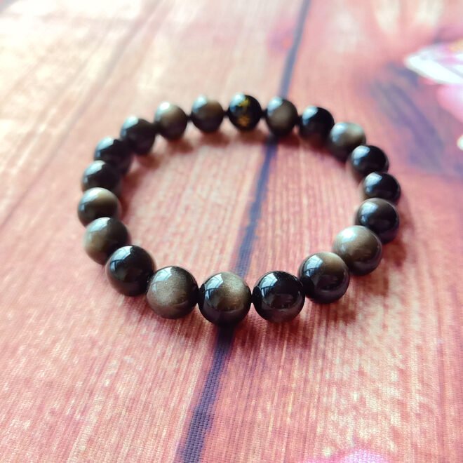 Silver Obsidian with Black Tourmaline Talisman Bracelet—Protection· Purification· Empowerment - Image 7