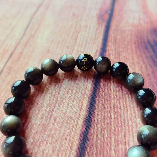 Silver Obsidian with Black Tourmaline Talisman Bracelet—Protection· Purification· Empowerment - Image 6