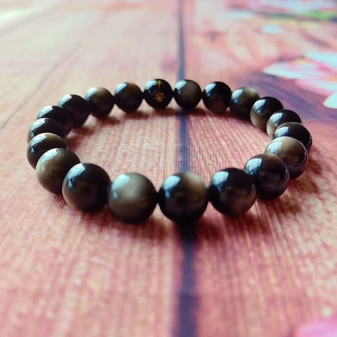 Silver Obsidian with Black Tourmaline Talisman Bracelet—Protection· Purification· Empowerment - Image 4