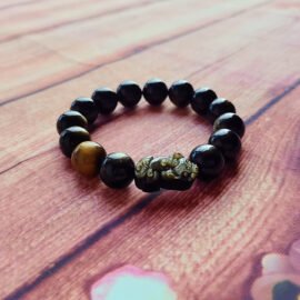 Golden Obsidian with Pi Xiu & Tiger’s Eye Bracelet – Prosper·Shield·Empower
