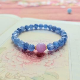 Kyanite with Kunzite & 18K Gold Bracelet – Clarity·Love·Elevate