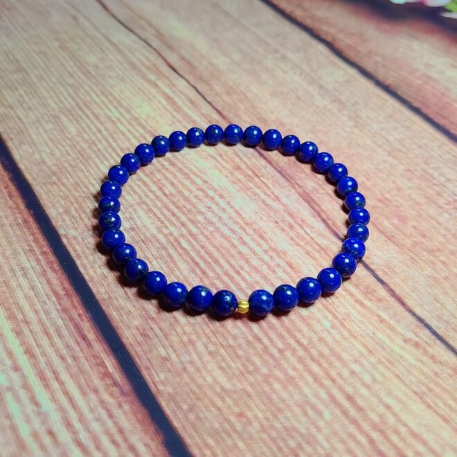 Lapis Lazuli & 18K Gold Bracelet - Wisdom · Truth · Protection