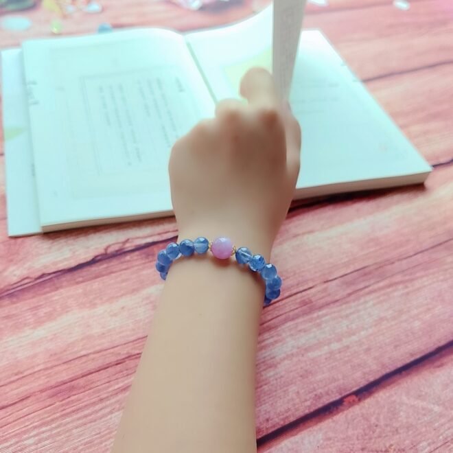 Kyanite with Kunzite & 18K Gold Bracelet - Clarity·Love·Elevate - Image 8