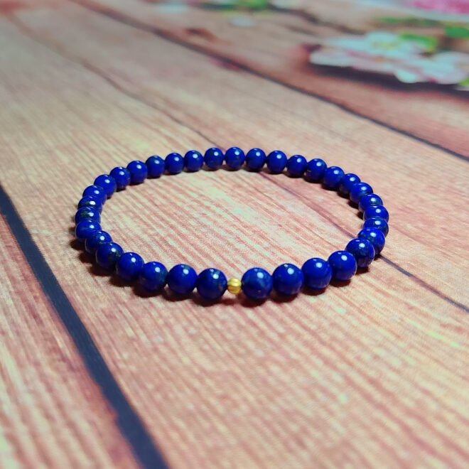 Lapis Lazuli & 18K Gold Bracelet - Wisdom · Truth · Protection - Image 8