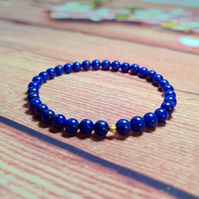 Lapis Lazuli & 18K Gold Bracelet - Wisdom · Truth · Protection - Image 7