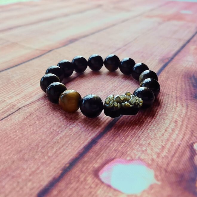 Golden Obsidian with Pi Xiu & Tiger’s Eye Bracelet - Prosper·Shield·Empower - Image 6