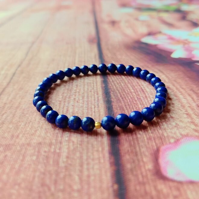 Lapis Lazuli & 18K Gold Bracelet - Wisdom · Truth · Protection - Image 6