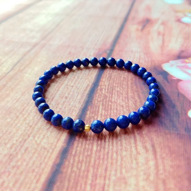 Lapis Lazuli & 18K Gold Bracelet - Wisdom · Truth · Protection - Image 5
