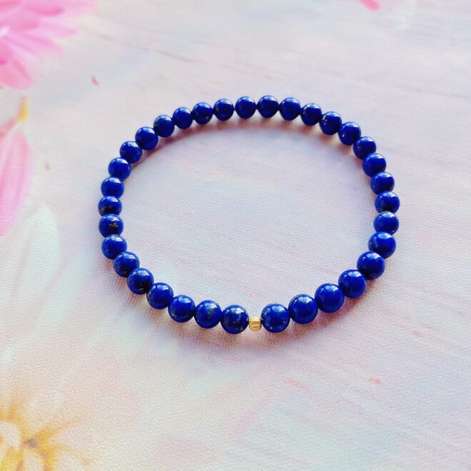 Lapis Lazuli & 18K Gold Bracelet - Wisdom · Truth · Protection - Image 4
