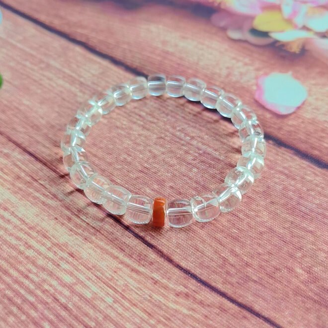 Clear Quartz with Southern Red Agate Bracelet - Purify·Prosper·Balance - Image 5